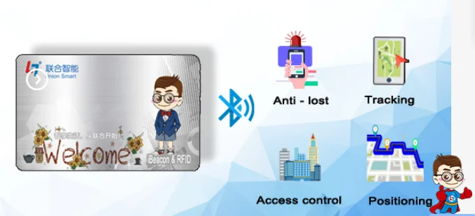 NRF52832 DA14585 UUID BLE Bluetooth Beacon Programmable Low Energy Access Control Card