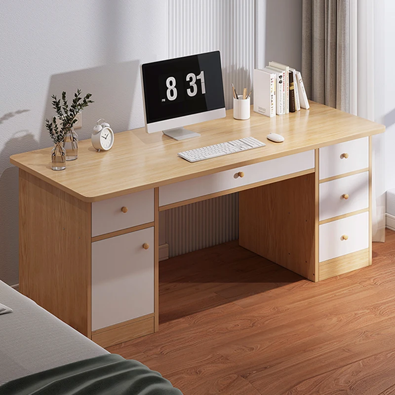 Small Mdf Computer Desk Modern Top Study Table Desk Computer Writing Table Table with Cabinet of Home Office