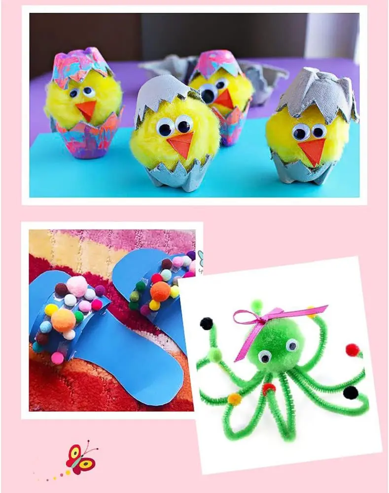 
 500 шт. 1 дюймов Ассорти помпонами многоцветный съемки посвященной дню Святого Валентина декоративно-прикладного искусства пушистые Помпоны шарики набор «сделай сам» для Творческих ремесел  