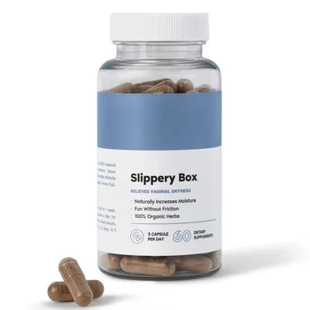 Hot Sale Slippery Box Slippery Elm Bark Capsules 1000mg Per Serving, 60 Capsules - Non-GMO, Gluten Free
