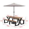 Black 200 set-with umbrella