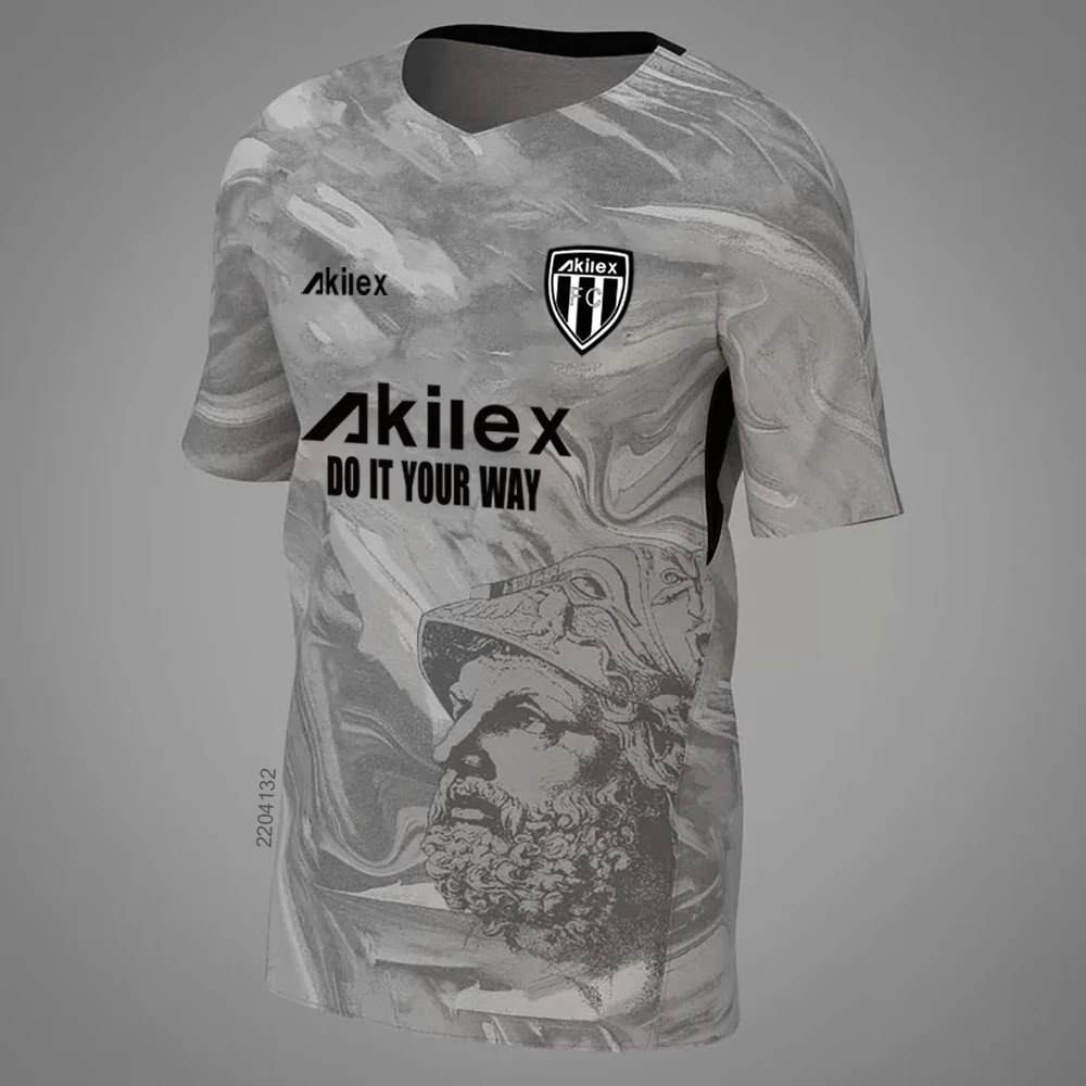 Akilex Sublimation Fluorescent Printed  Customize Breathable Soccer Shirt Top Football Jersey Football Jersey Custom