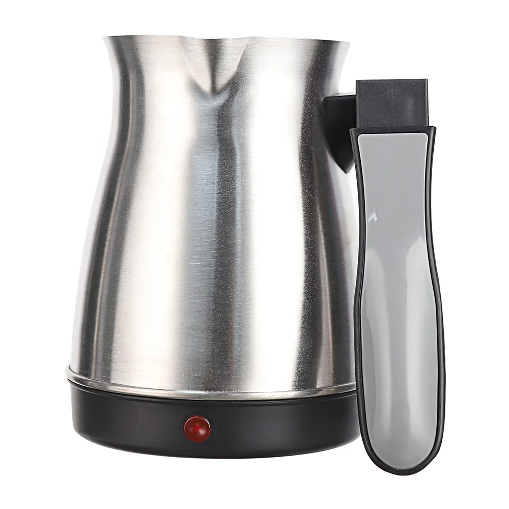 1pc Electric Stainless Steel Turkish Coffee Pot With Handle, 500ml