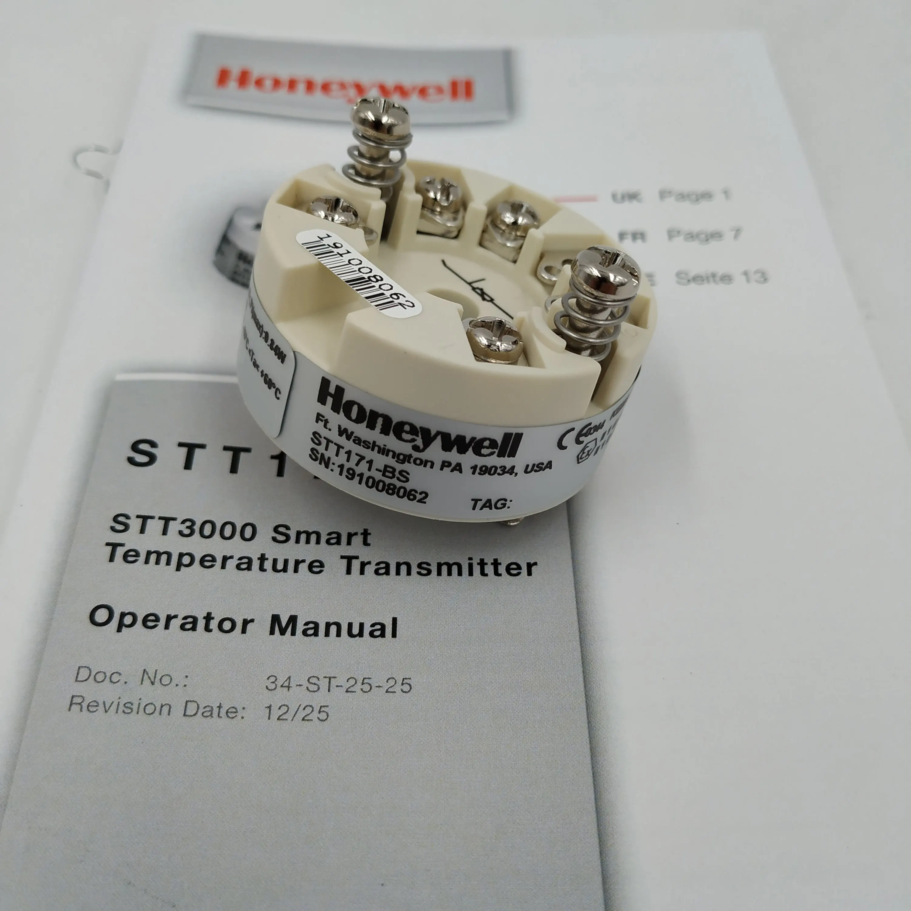 Honeywell Stt 3000transmisor De Temperatura Inteligente,Serie Stt171