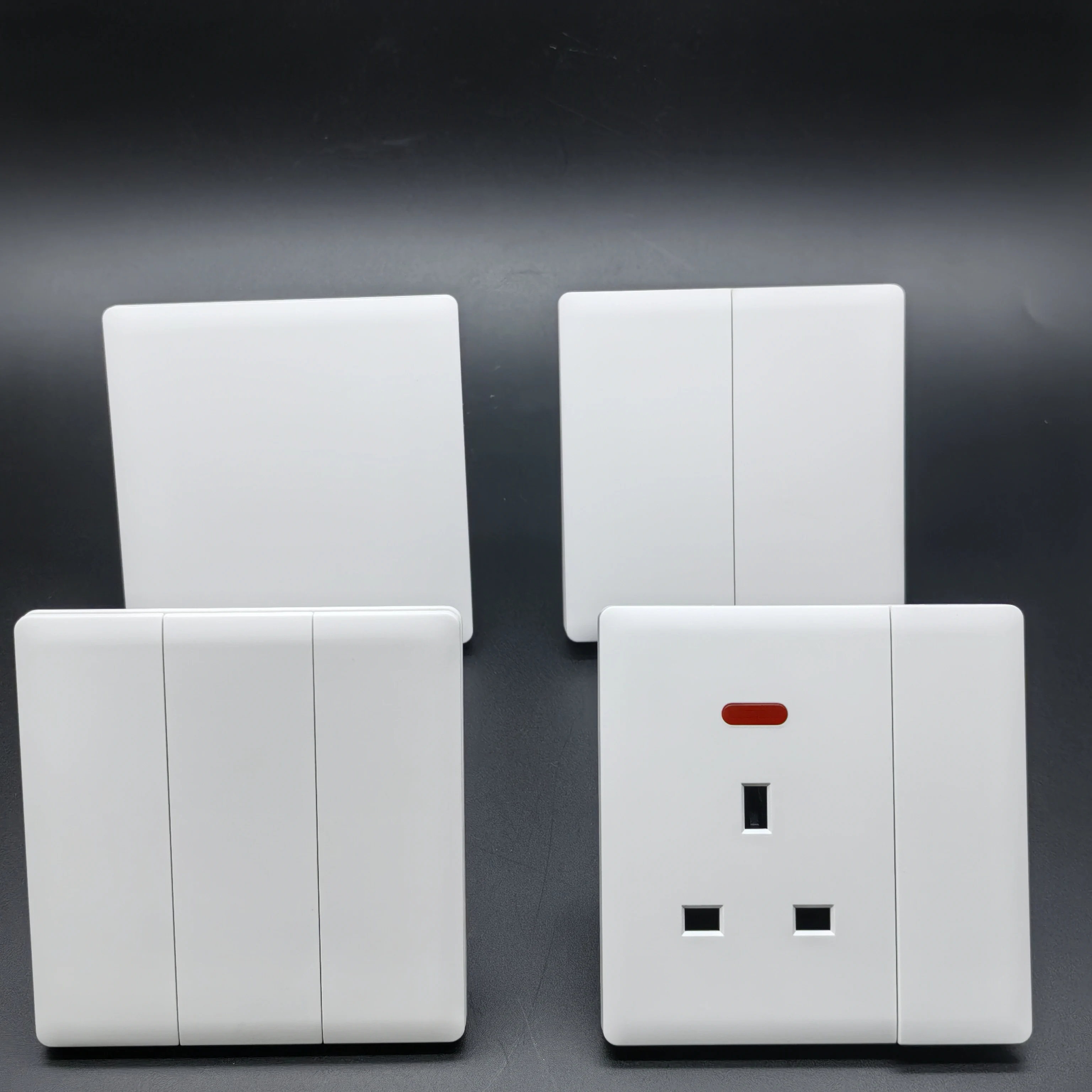 UK Standard New Design Super-thin Switches and Sockets 13A Electrical Wall Socket With Neon