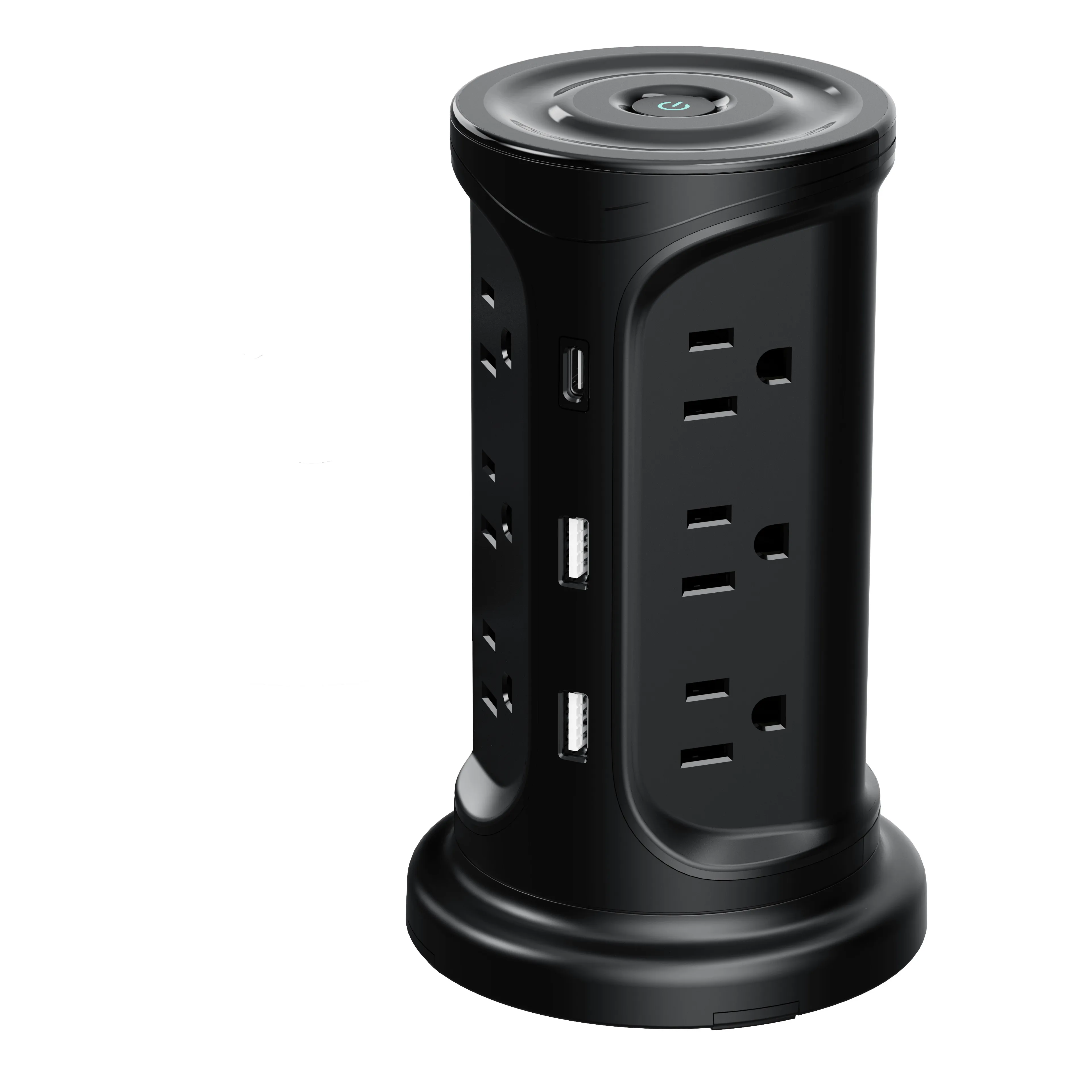 12-way Outlets Tower Extension Socket Us Power Strip With Type-c 