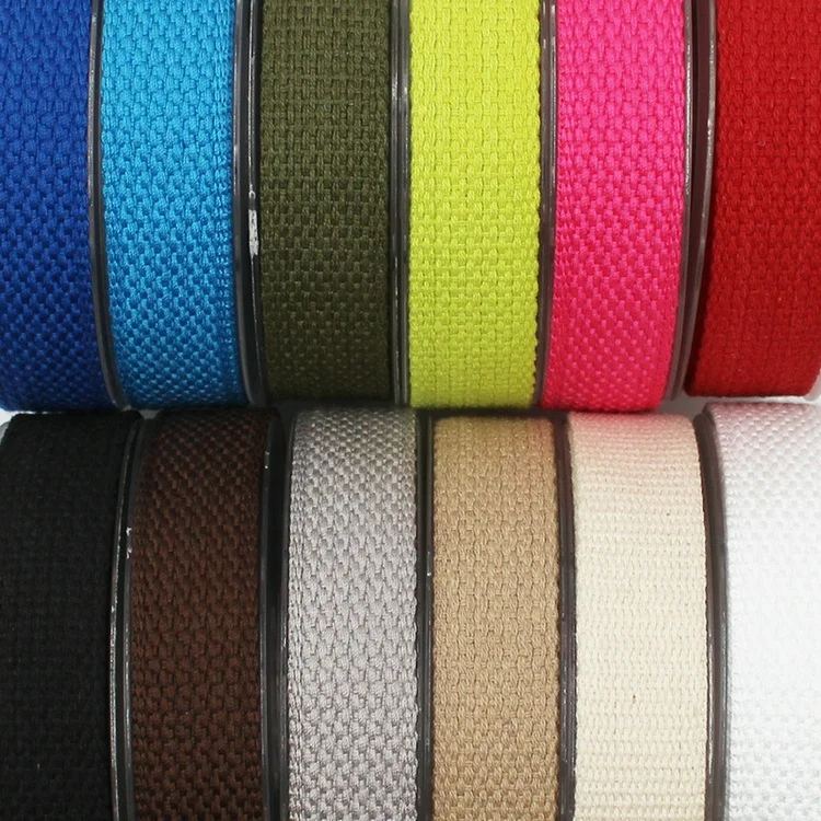 Wholesale Manufacture 38mm Cotton Jacquard Woven Strap Tape Custom 25mm Cotton Webbing Bag Belts