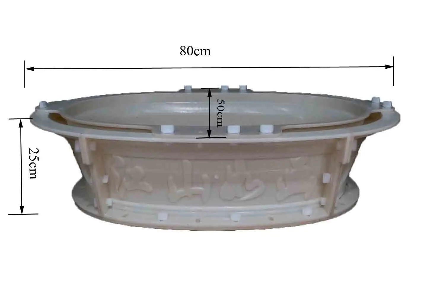 Plastic Concrete Planter Molds Cast In Place Outdoor Garden Cement
