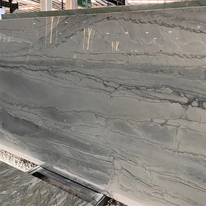 Brazil Calacatta Grey Super White Bianco Eclipsia Quartzite Slabs For Wall And Countertop