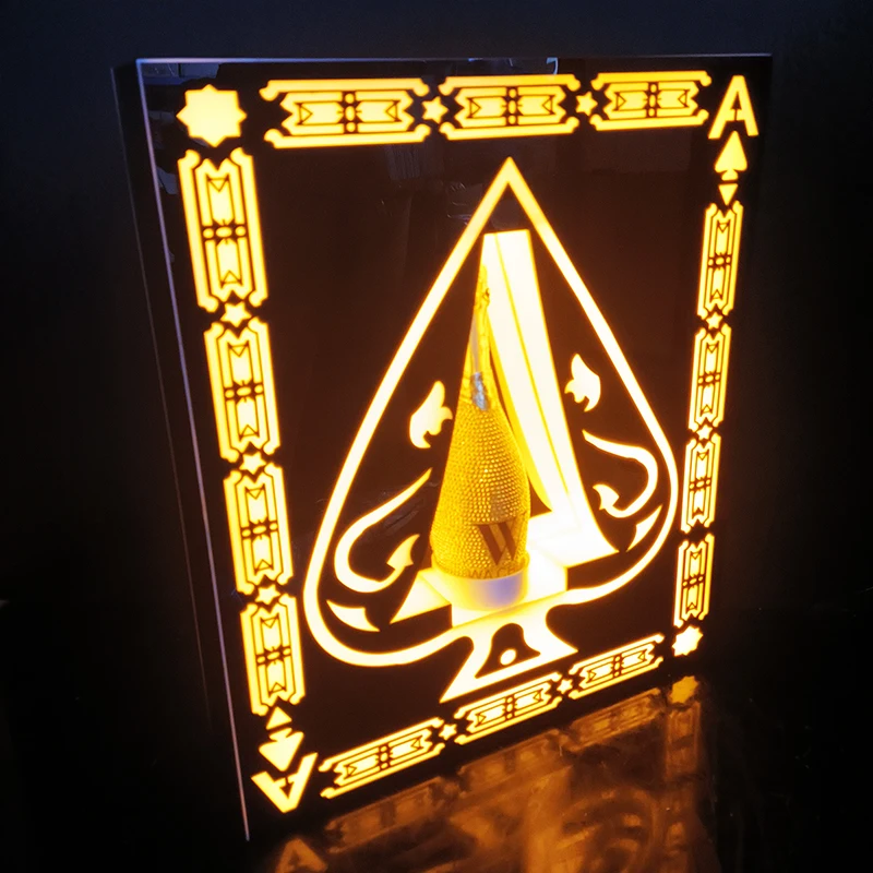 Ace Of Spades Vip Bottle Display Glorifier Presenter Led Sign Service