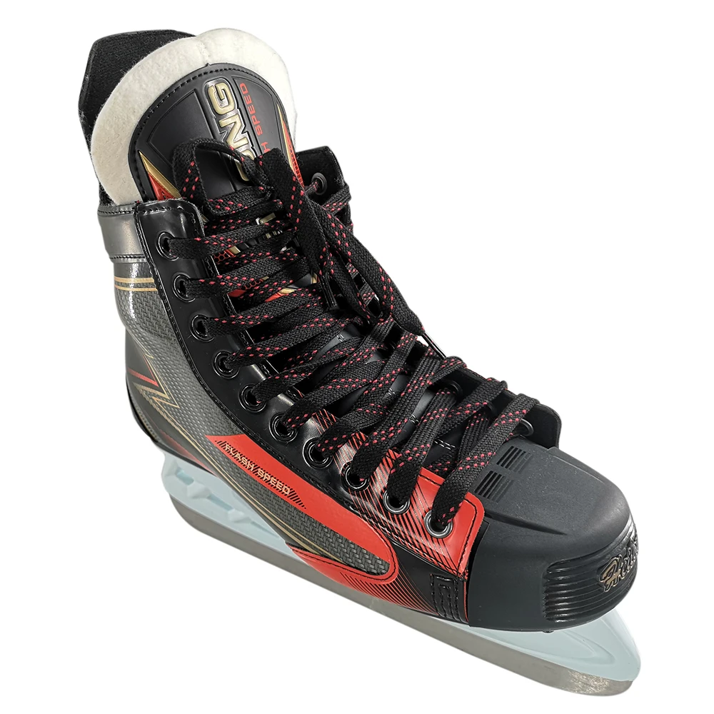 High quality adults fixed size integrated ice hockey skates shoes for sale