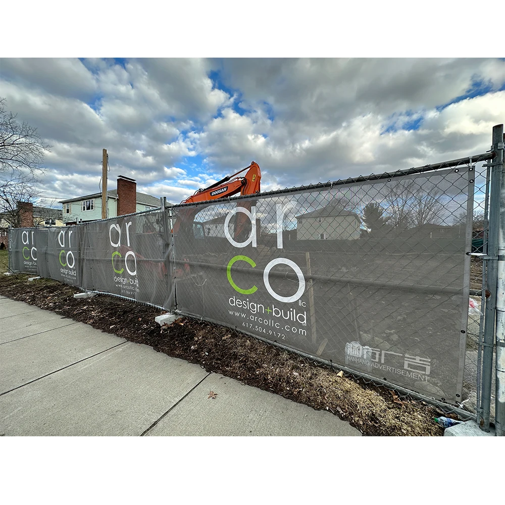Digital/UV Printed Custom Fabric Flex Mesh Fence Banner with Optional PVC Vinyl-Durable & Waterproof Advertising Display