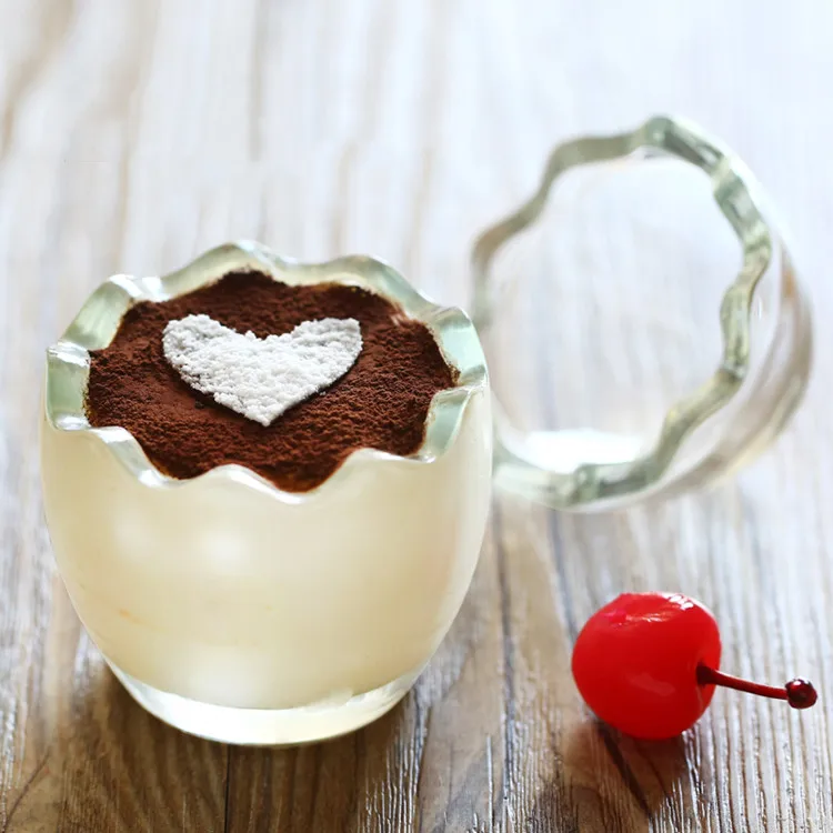 100ml 200ml Egg Shape Pudding Jar Yogurt Glass Cup Glass Container for Dessert