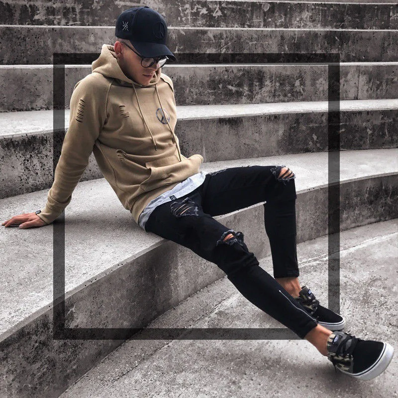 Men,Skinny Breathable Mens Jeans 