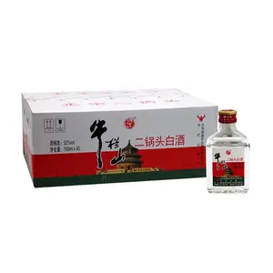 A Full Case of 40 Small Bottles of 52% ABV 500ml Beijing Niulanshan Erguotou Clear-Aroma T0 Grade Baijiu with Long Shelf Life