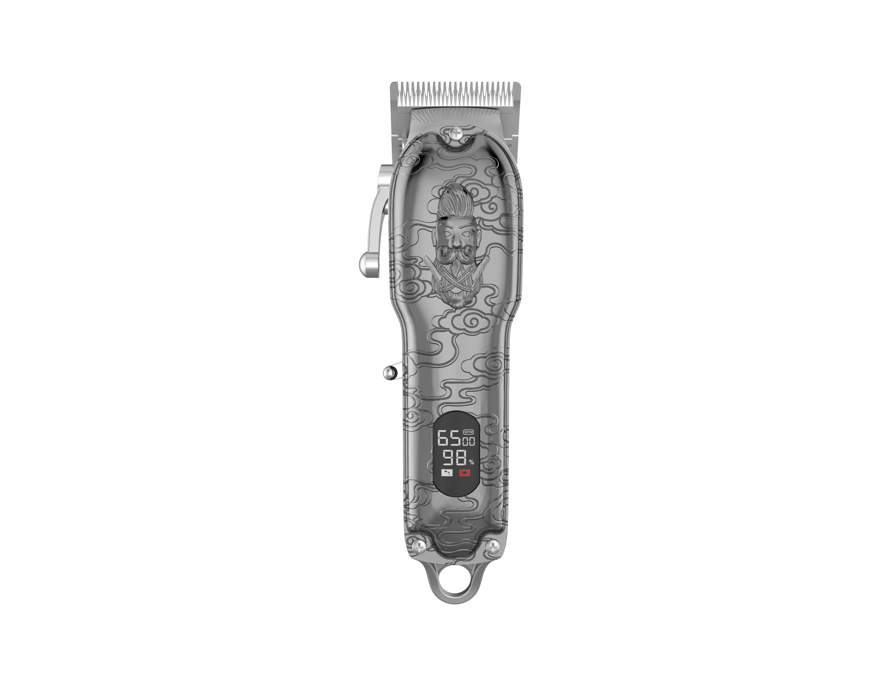 JAME JM-106 цельнометаллический Парикмахерская профессиональные ножницы для стрижки волос электрические беспроводные ЖК-машинка для стрижки волос