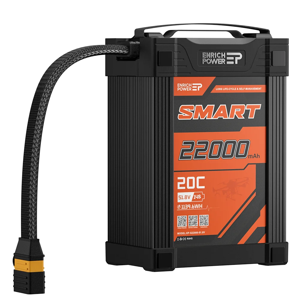 Factory Promotion 14s 22000mah Smart Drone Battery Pack 25C 51.8v 22000 Mah Lithium Polyme Battery for Agriculture Drones