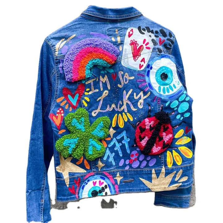 Salati Custom High Quality Streetwear Motorbike Motorcycle Zip up Vintage Acid Wash Oversized Jeans Jackets Denim Jacket for Men