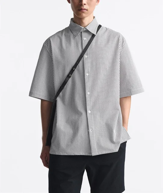 OEM Custom Fashion Shirt Short Sleeve Cotton Short-sleeved Shirt