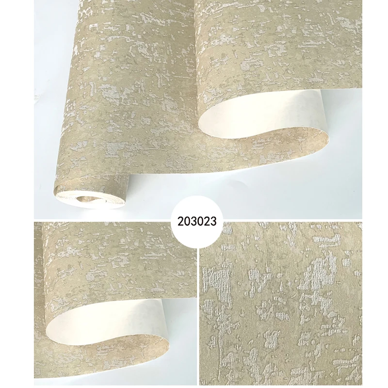 Modern Simple Silicon Bath Clay Non-Woven Wallpaper for Interior Wall Decoration of Living Room Bedroom Hotel or Office