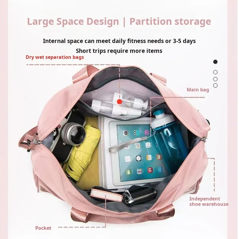 Bulk Waterproof Unisex Duffel Gym Bag with Wet Pocket Shoe