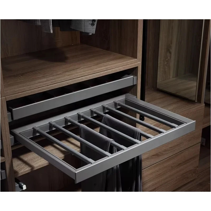 YIGALU Pull Out Trouser Rack Extendable Wardrobe Accessory