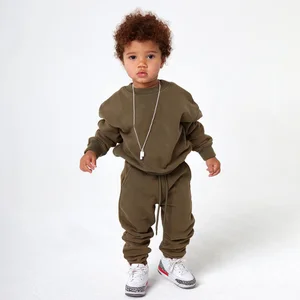Casual Winter Autumn Children Outfits Custom Logo Fall Sweatsuit Kids Boy Clothing Sets