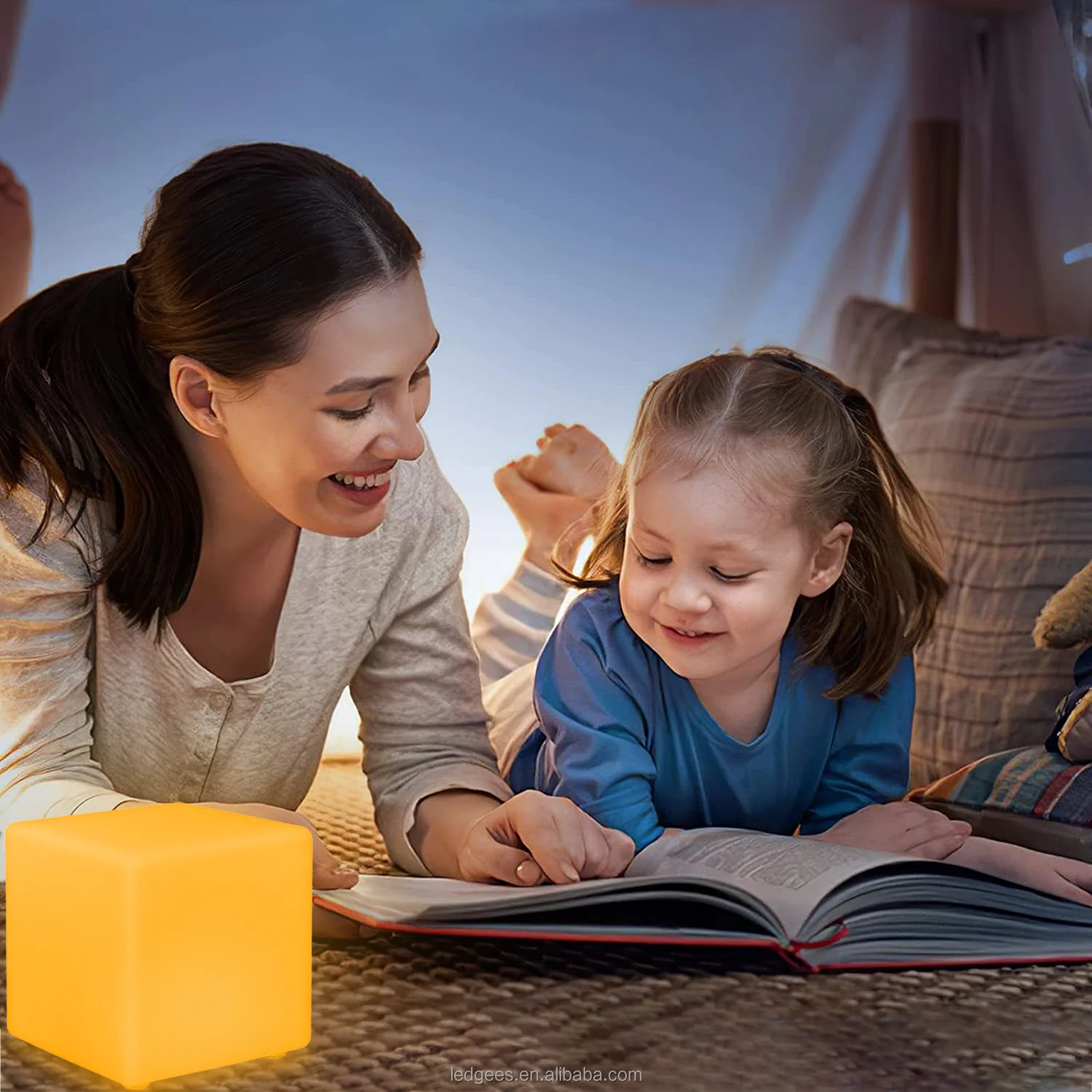 59 inch led glowing cube square stool ip65 outdoor waterproof cube light led remote controlled cube-6