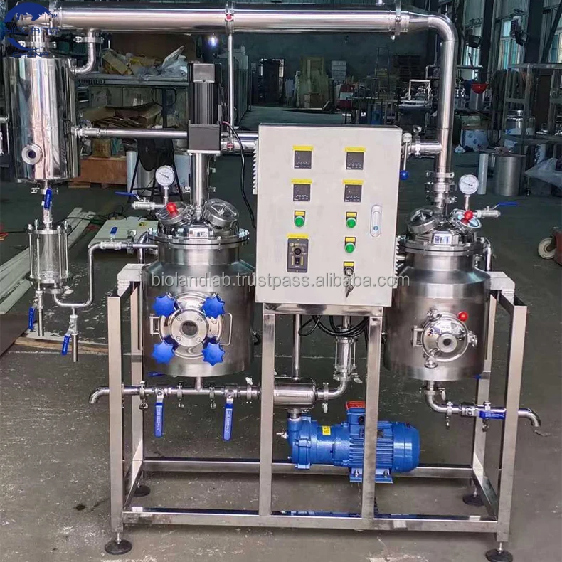 Ultrasonic Herb & Essential Oil Extractor Machine 50L 100L 200L Closed Loop PLC Core Components for Efficient Plant Extraction