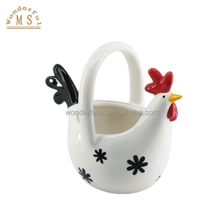 Customized logo printing Kitchen Ceramic cock stoneware porcelain chicken Tableware coffee cup milk mug