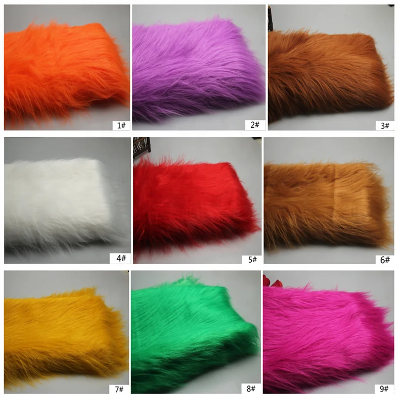 Fabric Artificial Fur Pure Plush Cloth Imitating Hair  Jewelry Mobile Phone Counter Faux Fabric Cosplay 19X70 inches