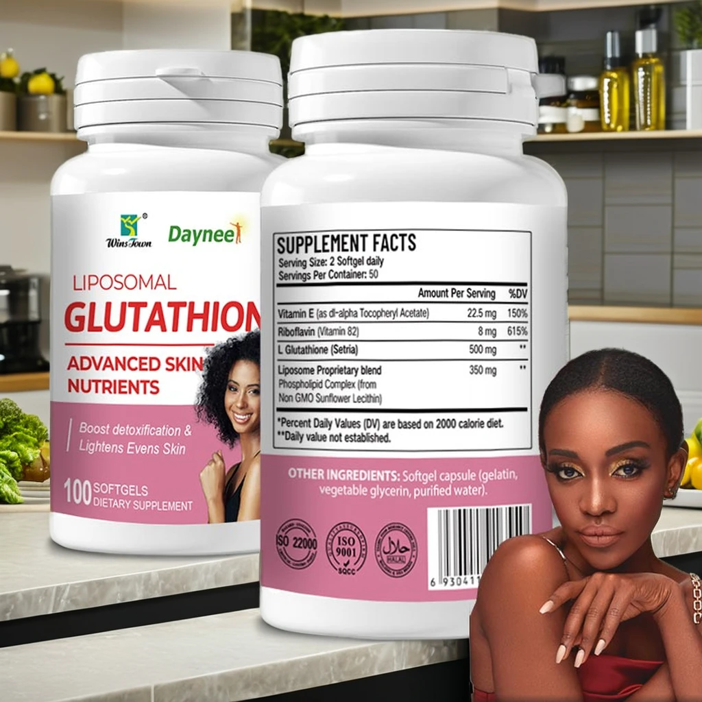OEM Private Label Food Supplements Vegan Collagen Softgel Capsules Vitamin  C E Skin Whitening L-Glutathione Soft Capsules