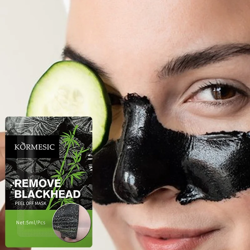 KORMESIC Charcoal Deep Cleansing Peel Off Blackhead Remover Whitening Black Skin Care Clay Blackhead Nose Facial Mask