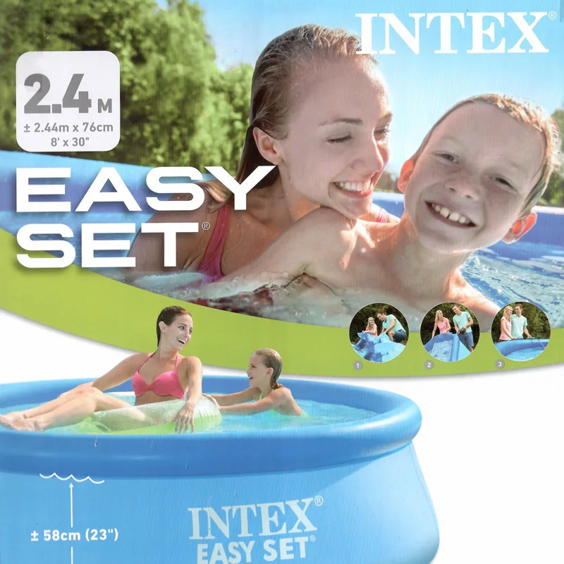 Wholesale INTEX 8 feet 244*76cm 2419L easy fast set up pool inflatable top ring above ground summer family swimming water pool From m.alibaba.com