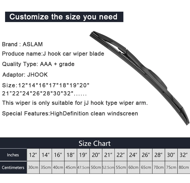 High Quality Hybrid Universal Car Windshield Wiper Blades Factory Wholesale