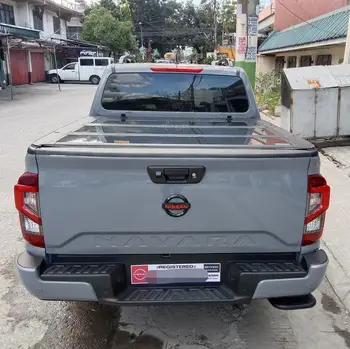 the best pickup tri-fold cover for Nissan Navara NP300 Frontier aluminum trunk top hard lid truck bed protective accessories