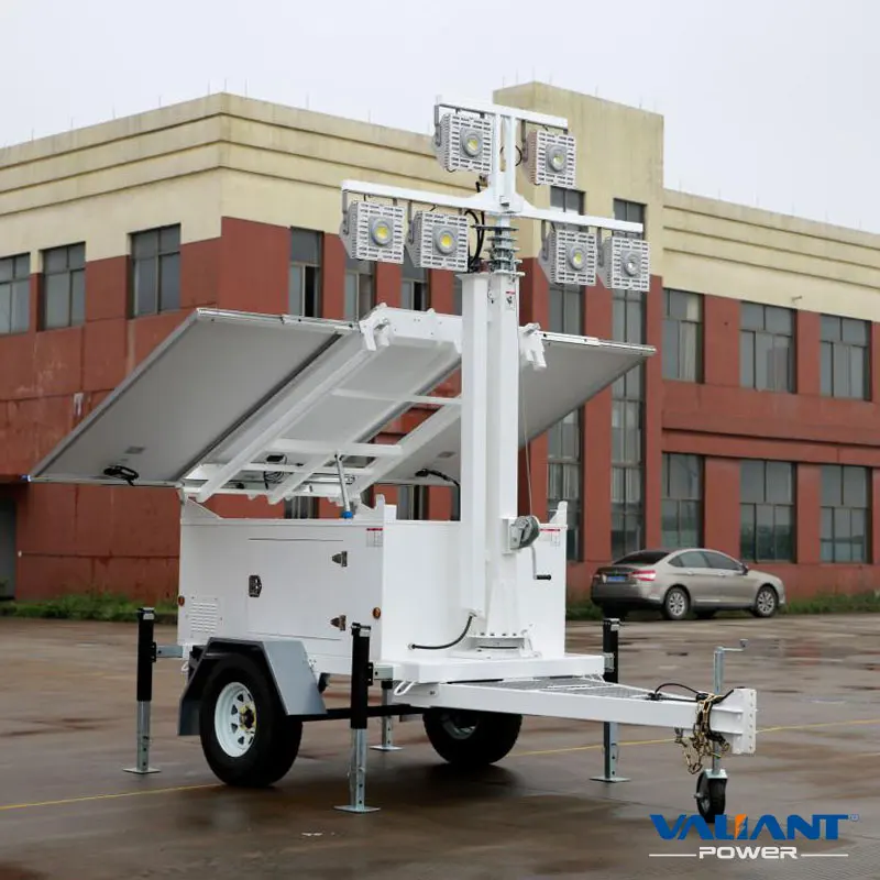 Mobile Circular Light Array 400watts Mobile Light Tower - Efficient Solar Lighting