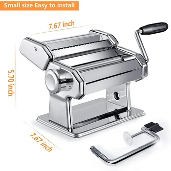 Commercial Pasta Roller Machine, Hand Crank Noodle Maker Adjustable  Thickness US