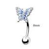 Eyebrow star style 10mm-Silver