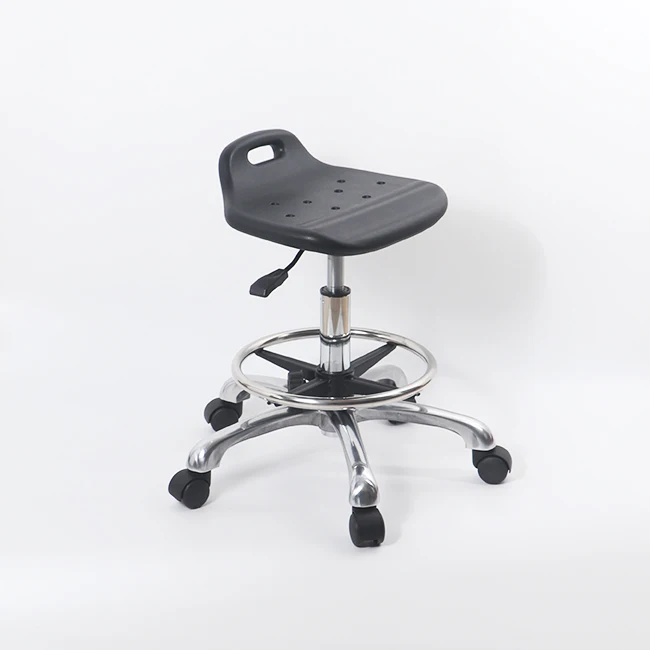 Adjustable PU Injection Foam Chair Seat Parts with Aluminum Base  Polyurethane Medical Lab Furniture for School and Outdoor Use