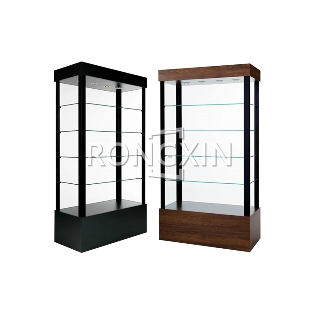 Glass Wall Display Case Showroom Product Shop Tower Stand