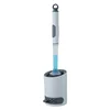 Brosse de toilette à manche rond avec remplissage liquide bleu