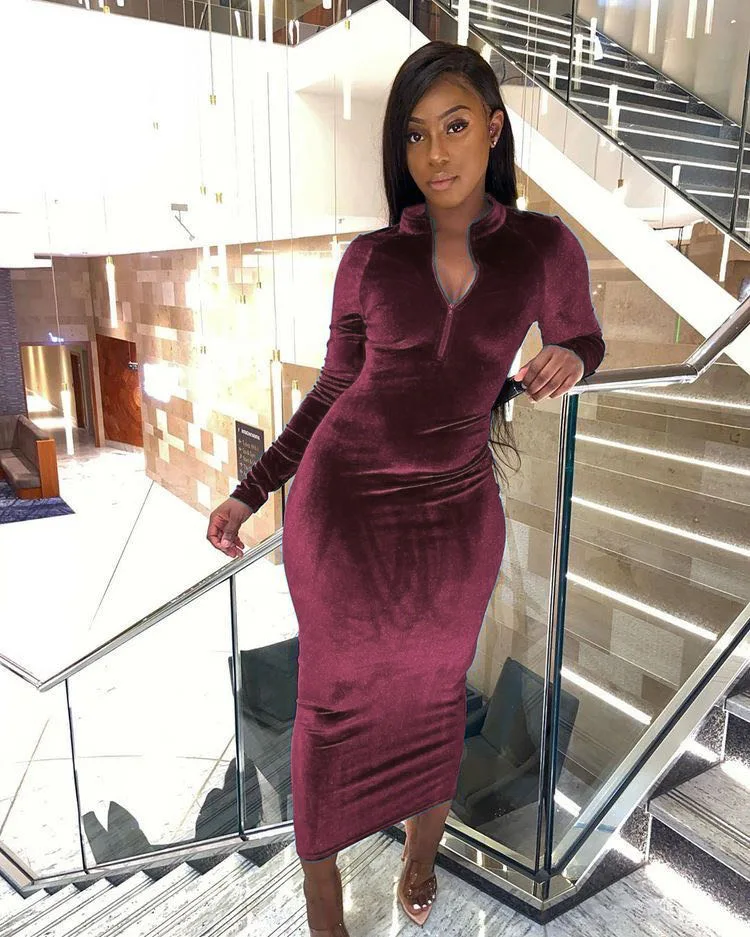 2022 Fall Clothing Ladies Velour Dress Casual Sexy Long Sleeve Bodycon Velvet  Dress Designs - Buy Ladies Dresses Casual Sexy,Velvet Dress Designs,Velvet  Bodycon Dress Product on Alibaba.com