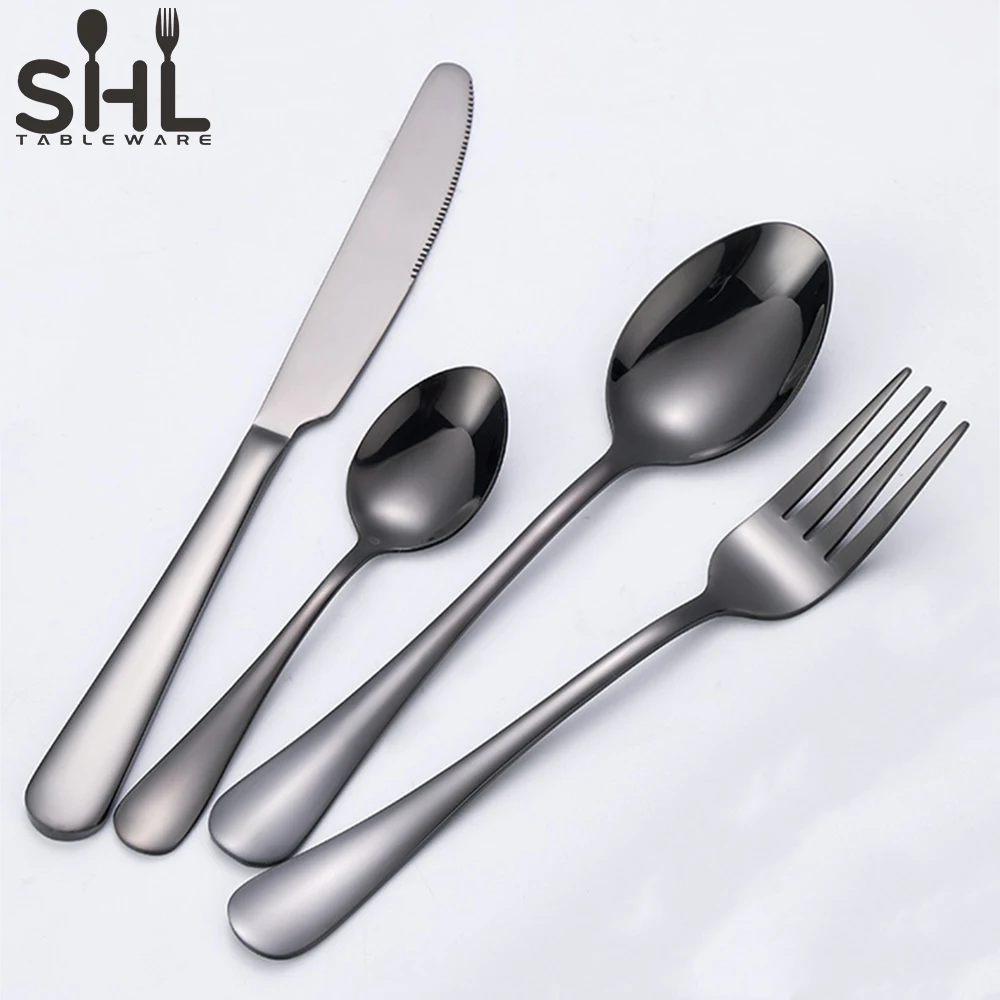 Modern Restaurant Spoon And Fork Set Table Spoons Stainless Steel Cutlery