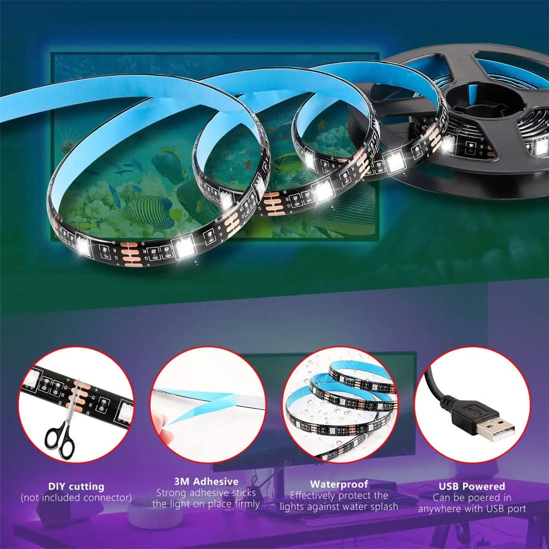Good Price Led Strip Blue Tooth APP 5V 5050 2835 RGB USB Smart Strip ...