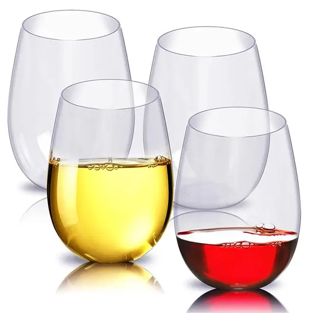 Unbreakable Wine Glasses Shatterproof Plastic Glass Safe Reusable Transparent Fruit Juice Beer Cup