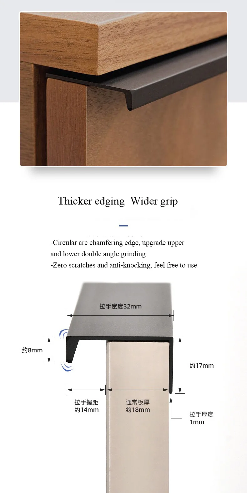 Free Samples Modern Fantastic Bedroom Furniture Handle Wardrobe Handles