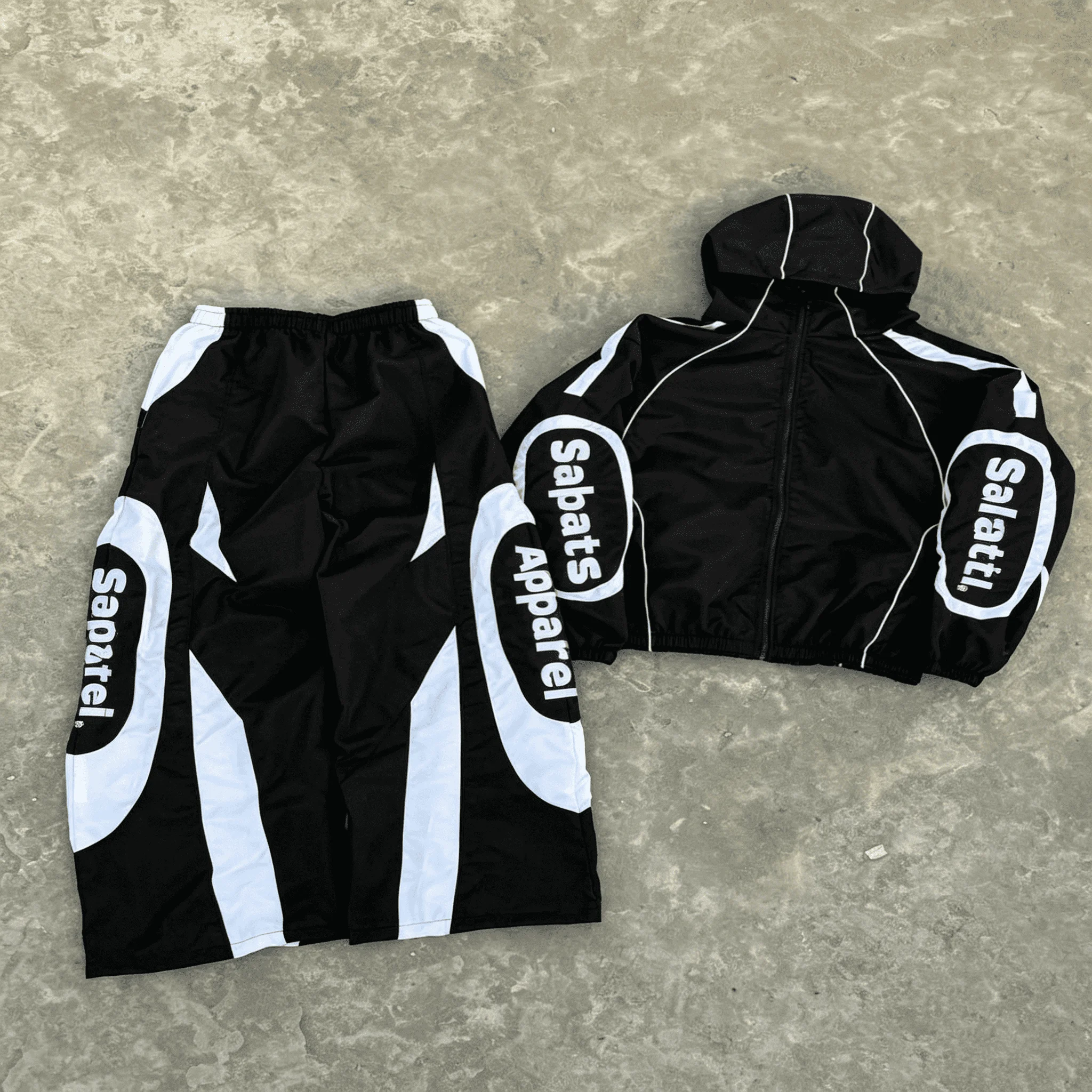 Custom Logo Nylon Tracksuit Men Windbreaker Jacket High Quality Streetwear Sweat Suits Unisex Sportswear gallery 3
