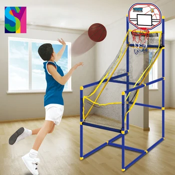 Panier De Basket Gonflable Avec Ballon - Jeu D'intérieur/extérieur Pour Enfants, Fêtes, Famille