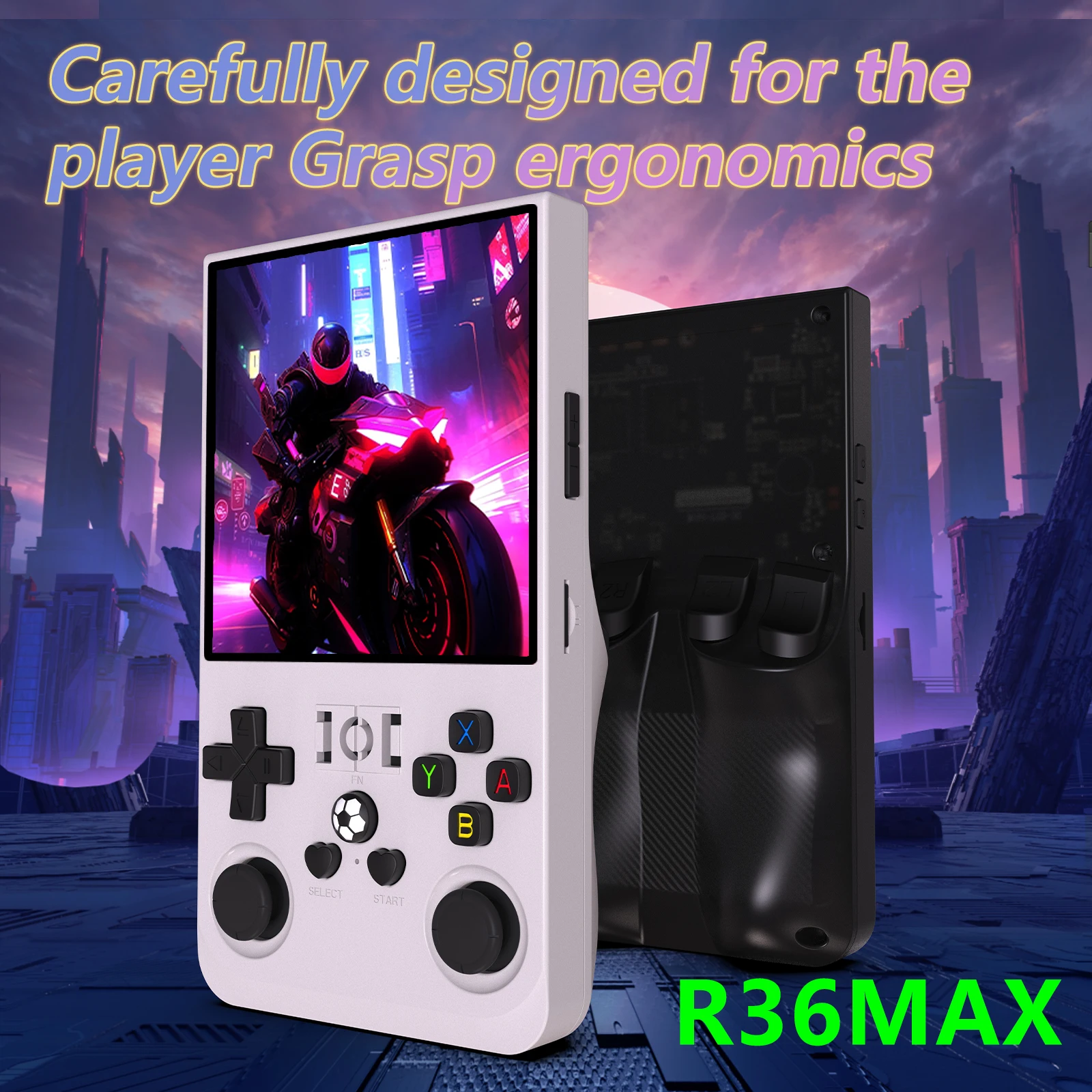 R36 MAXハンドヘルドレトロゲームコンソール3.5インチプレインストール
